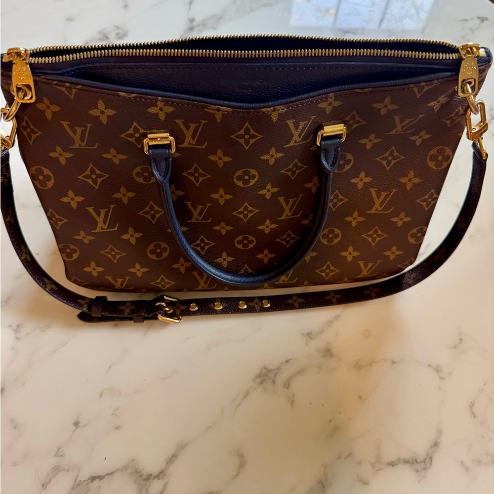 Louis Vuitton Pallas Mng Marine/ Navy Monogram Bag